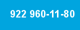 922 960-11-80